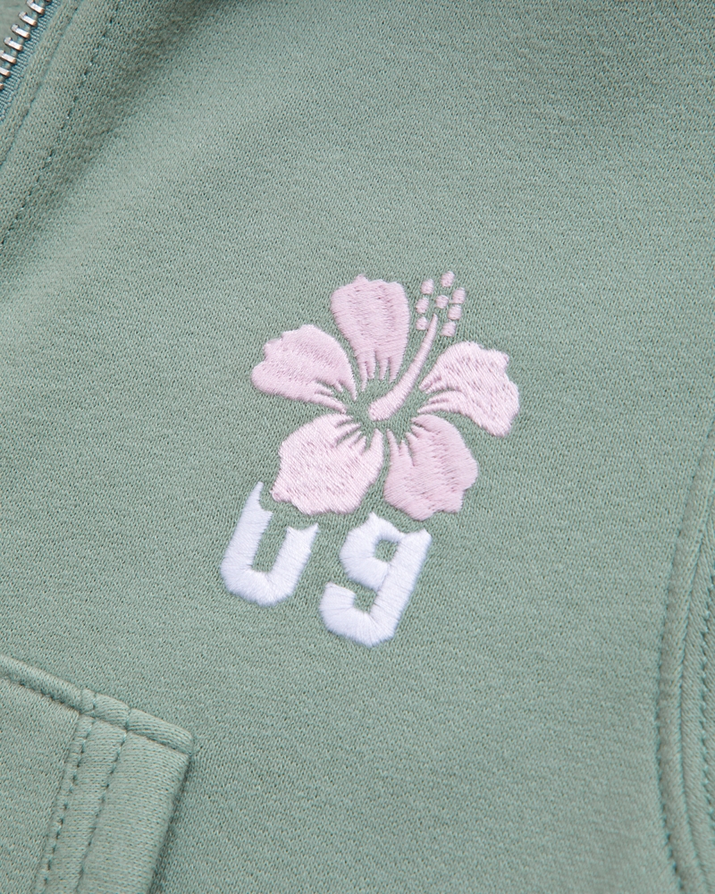 graphic full-zip hoodie