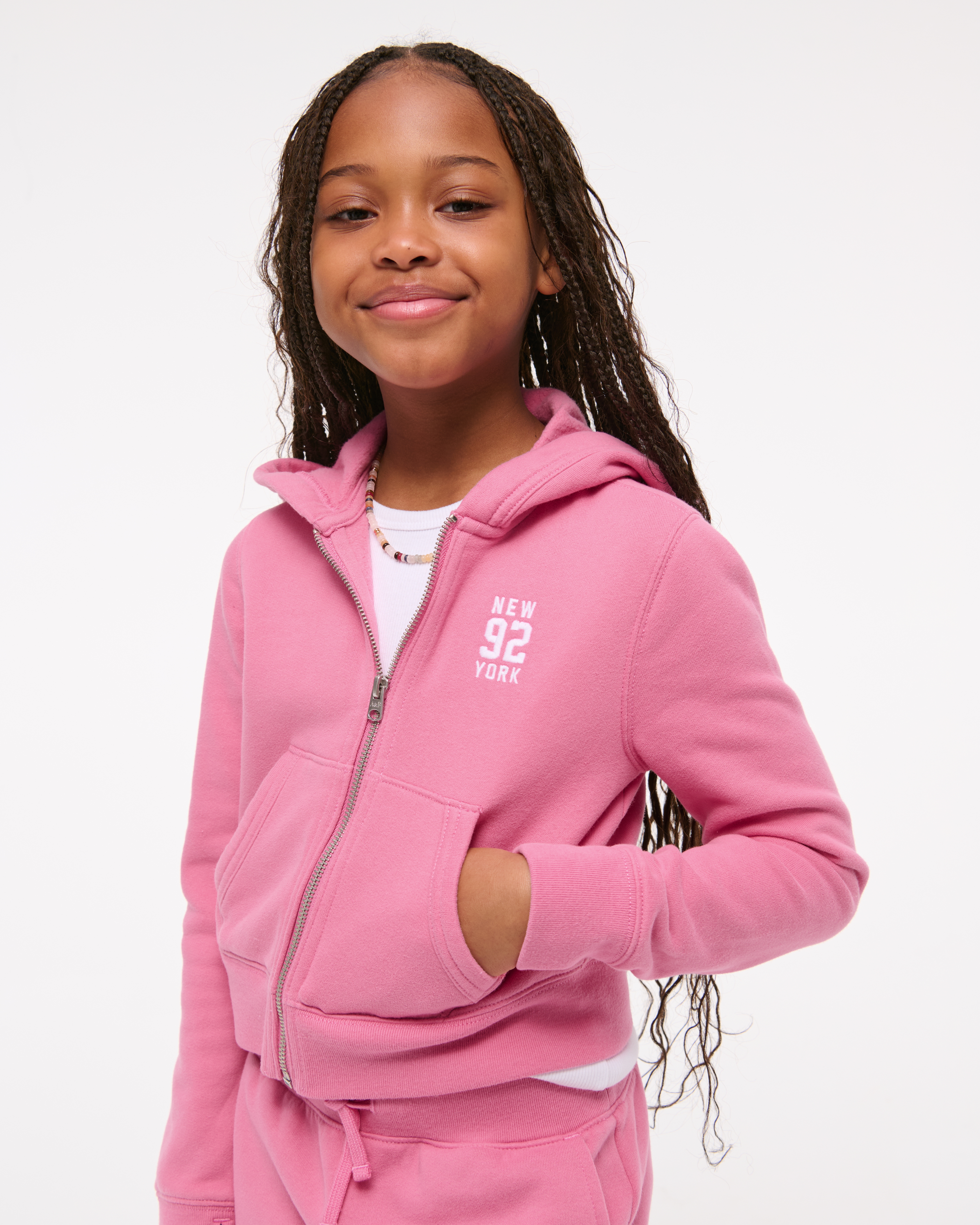 girls graphic full-zip hoodie | girls tops | Abercrombie.com