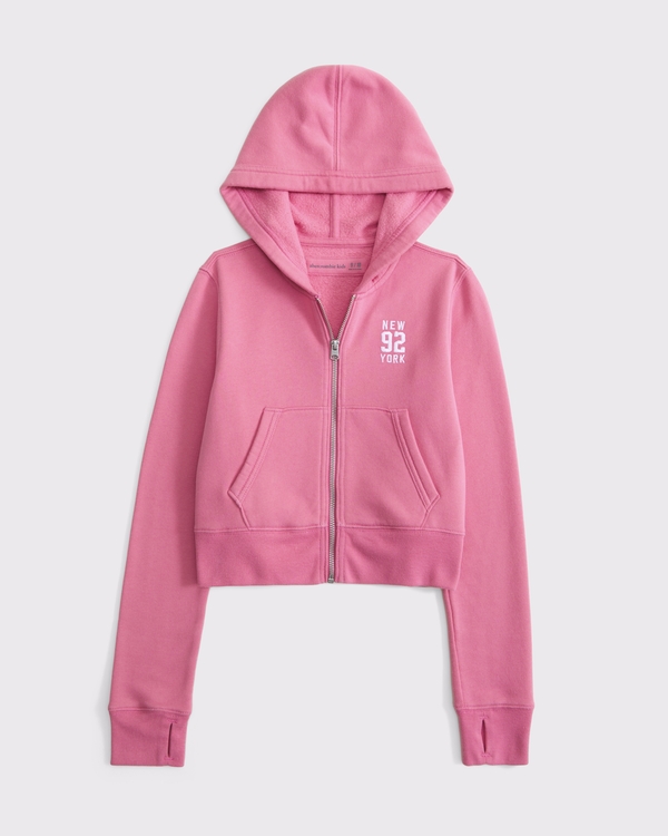 graphic full-zip hoodie, Pink view 2
