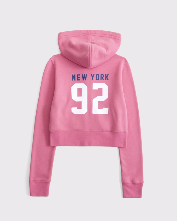 graphic full-zip hoodie, Pink view 2