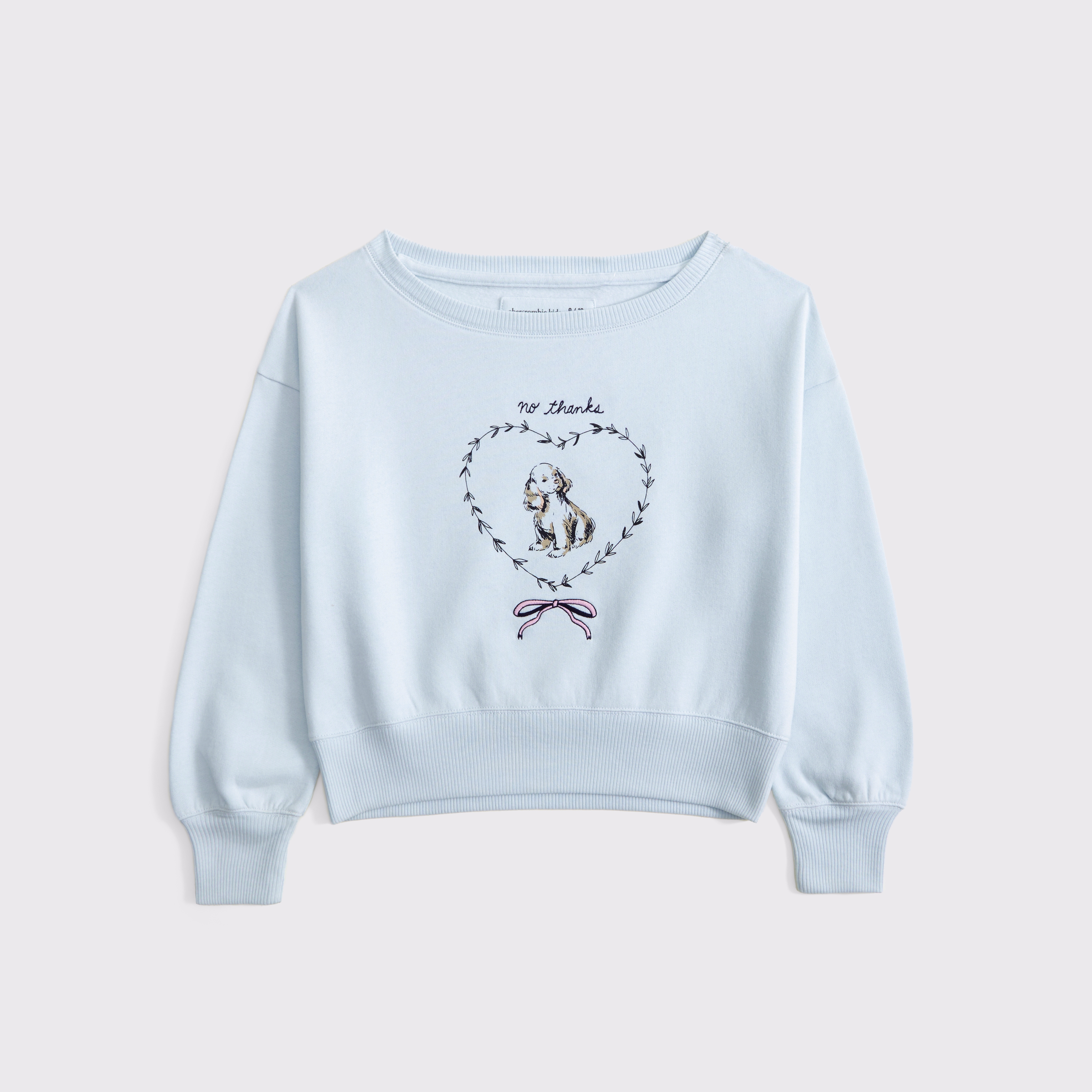 Abercrombie & Fitch Kids' Off-the-shoulder Graphic Crew Sweatshirt