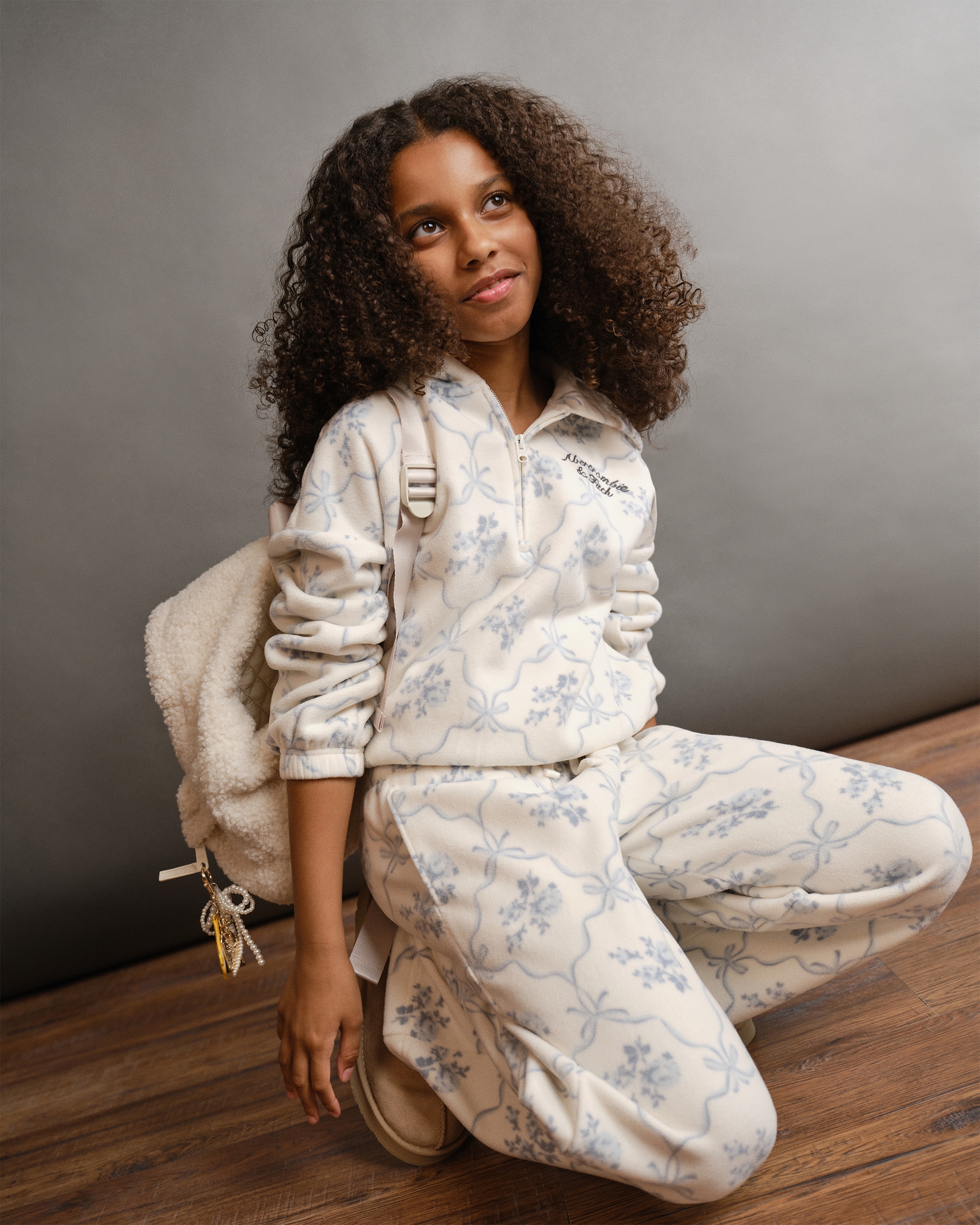 Abercrombie & Fitch Kids' Cozy Half-zip Popover Hoodie In Brown