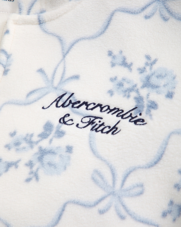 comoda felpa popover con mezza zip, White Pattern view 2