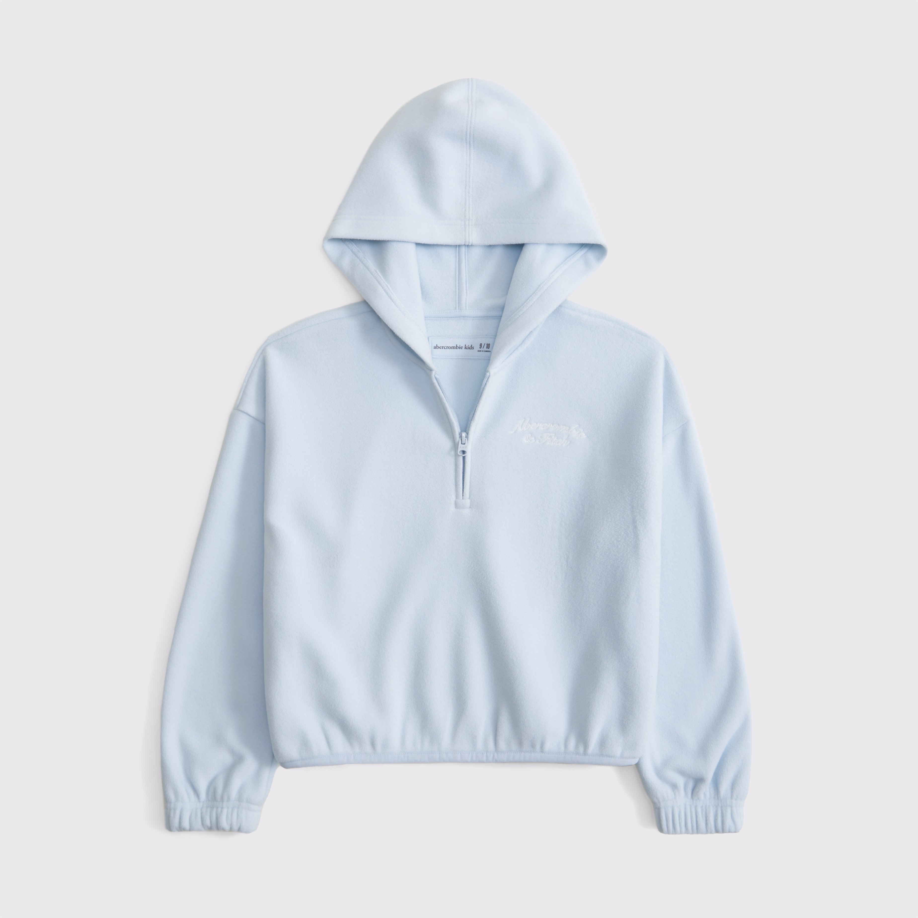 Abercrombie & Fitch Kids' Cozy Half-zip Popover Hoodie In Black
