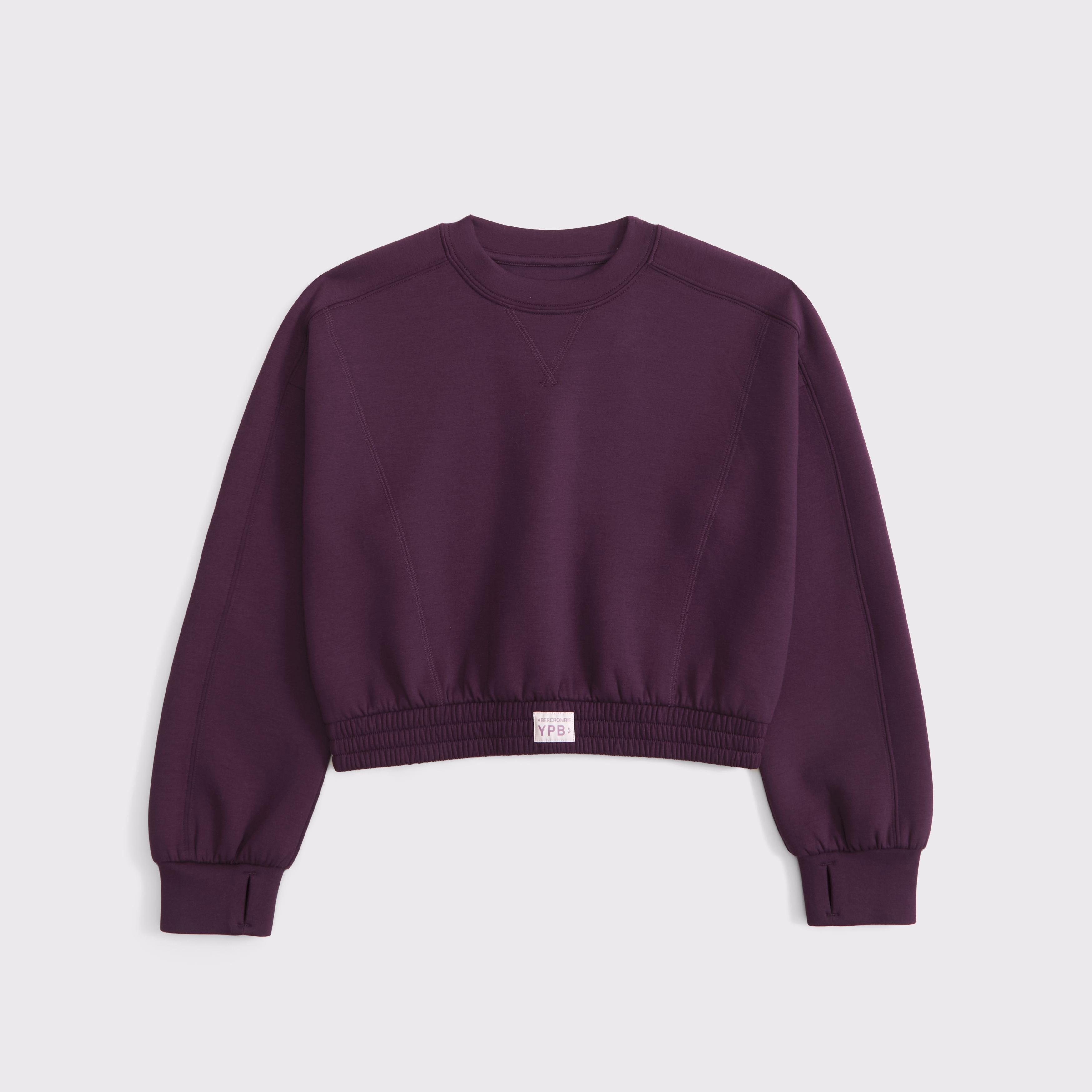 Abercrombie & Fitch Kids' Ypb Neoknit Crew Sweatshirt In Burgundy