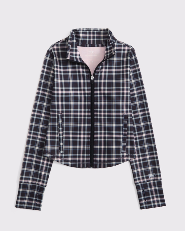 ypb mockneck full-zip, Black Plaid view 1