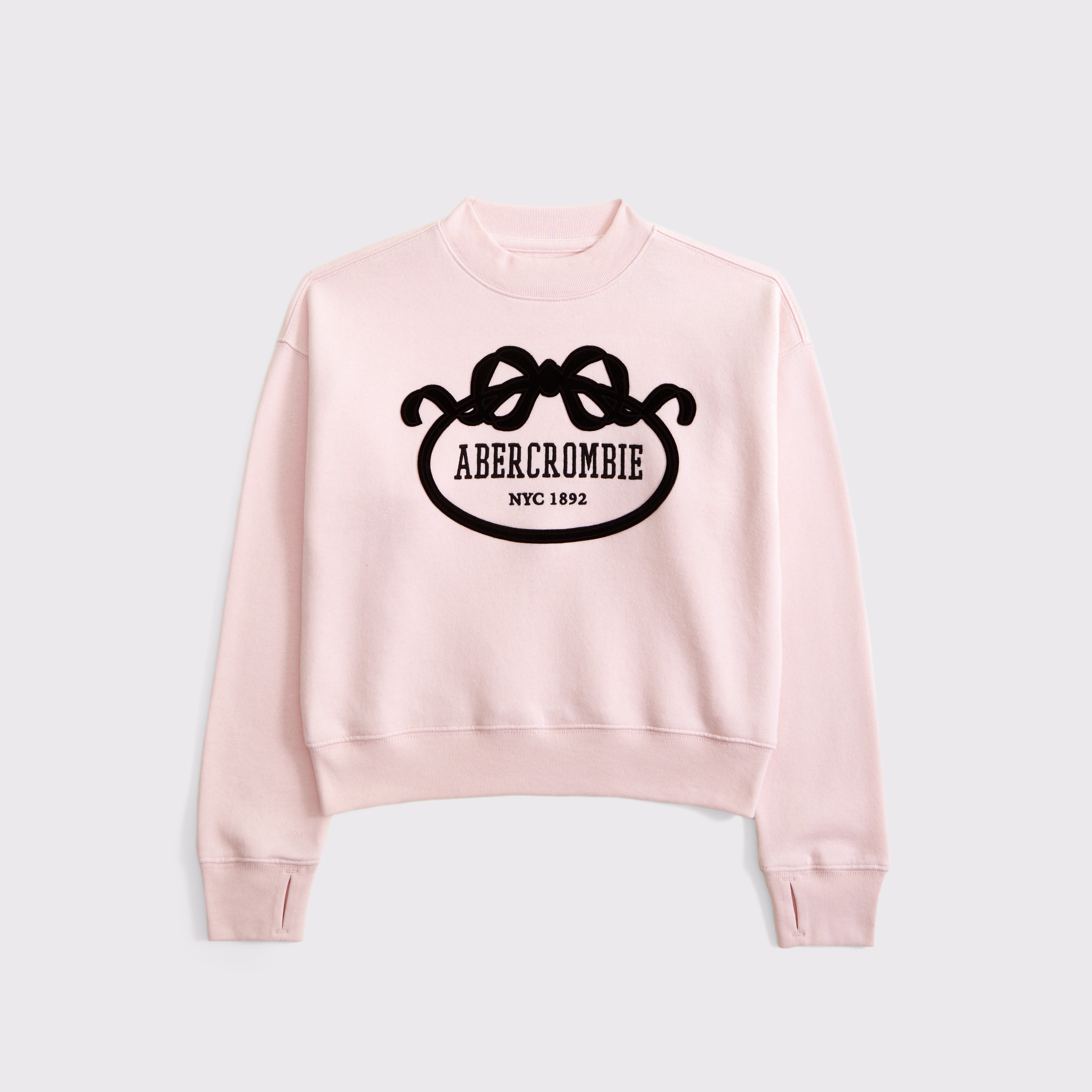 Abercrombie & Fitch Kids' Logo Crew Sweatshirt In Pink