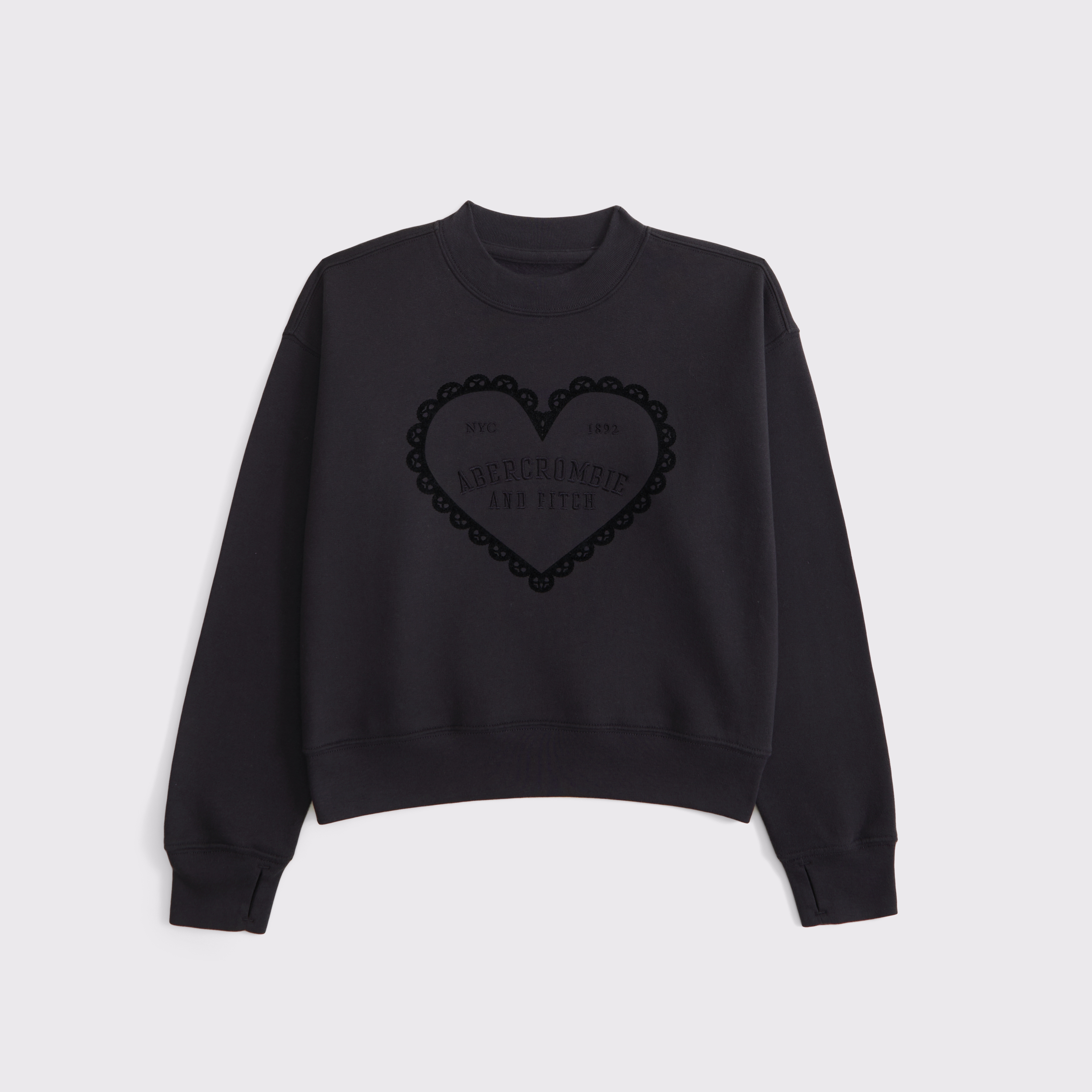 Abercrombie & Fitch Kids' Logo Crew Sweatshirt In Gray