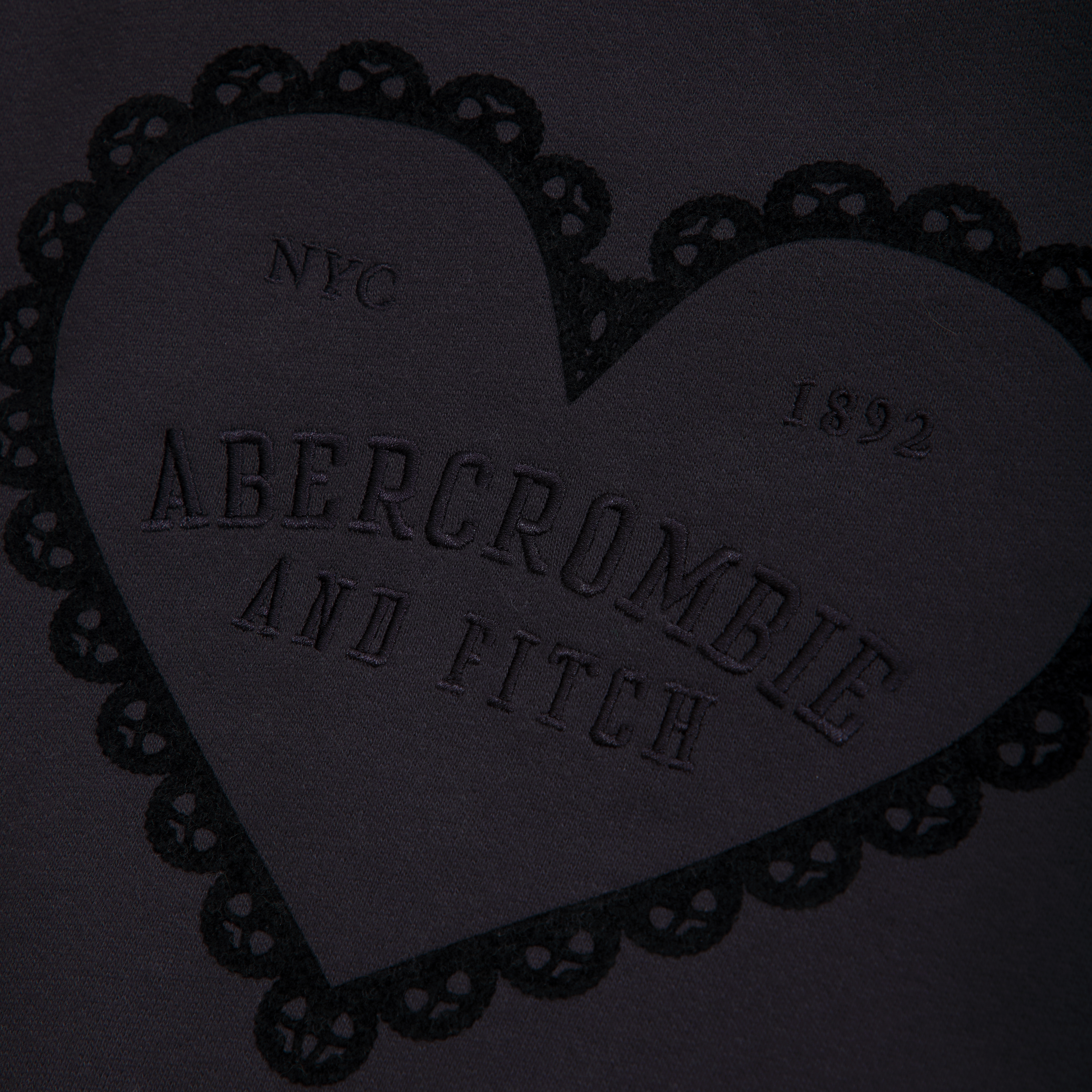 Abercrombie & Fitch Logo Crew Sweatshirt In Black