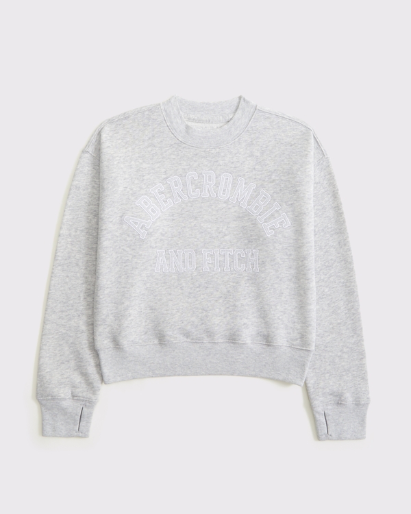 logo crew sweatshirt, Gris Claro view 1