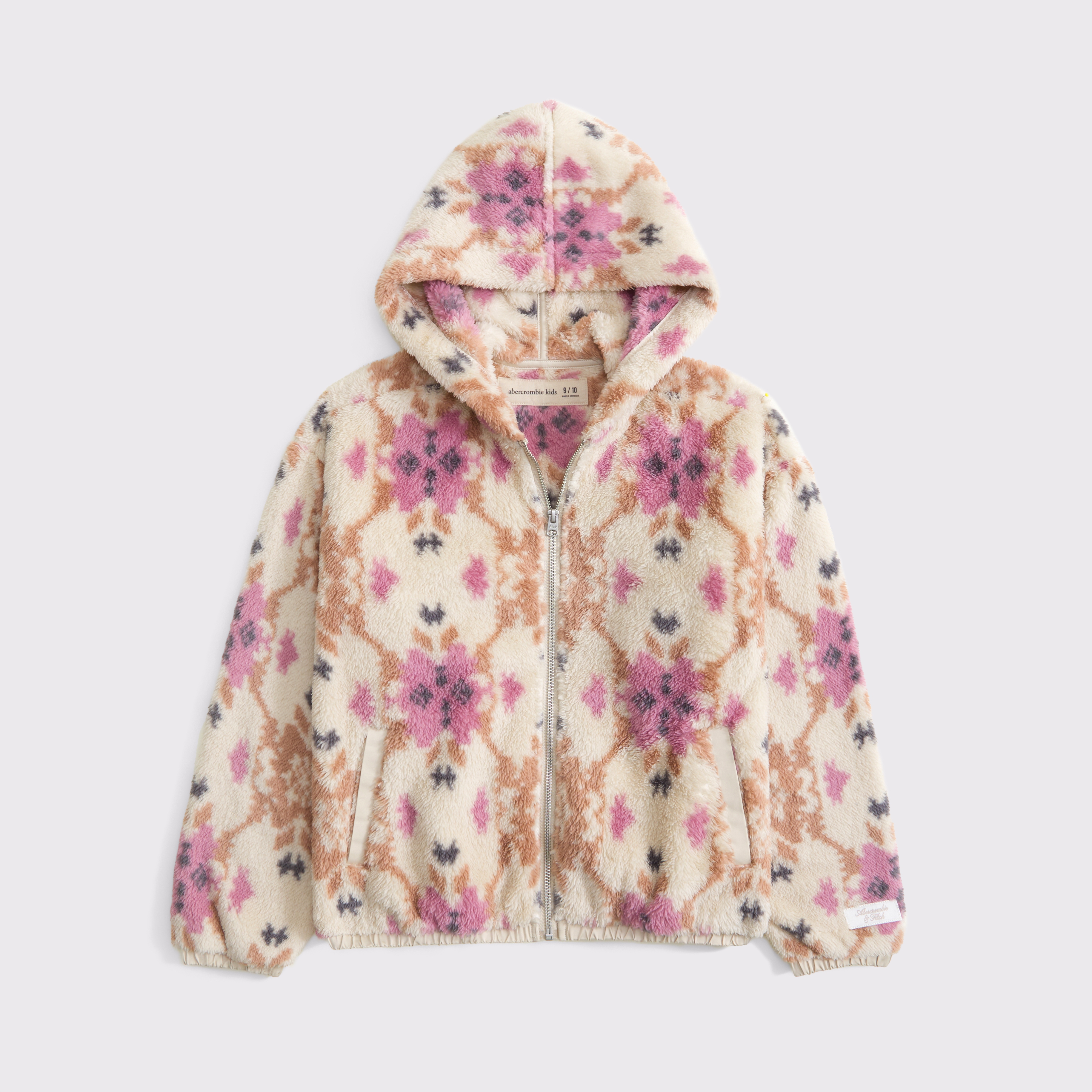 Abercrombie & Fitch Kids' Sherpa Full-zip Hoodie In Multi