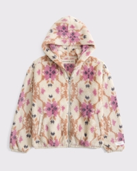 sherpa full-zip hoodie