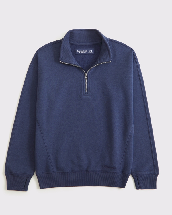 essential quarter-zip sweatshirt, Sapphire view 1