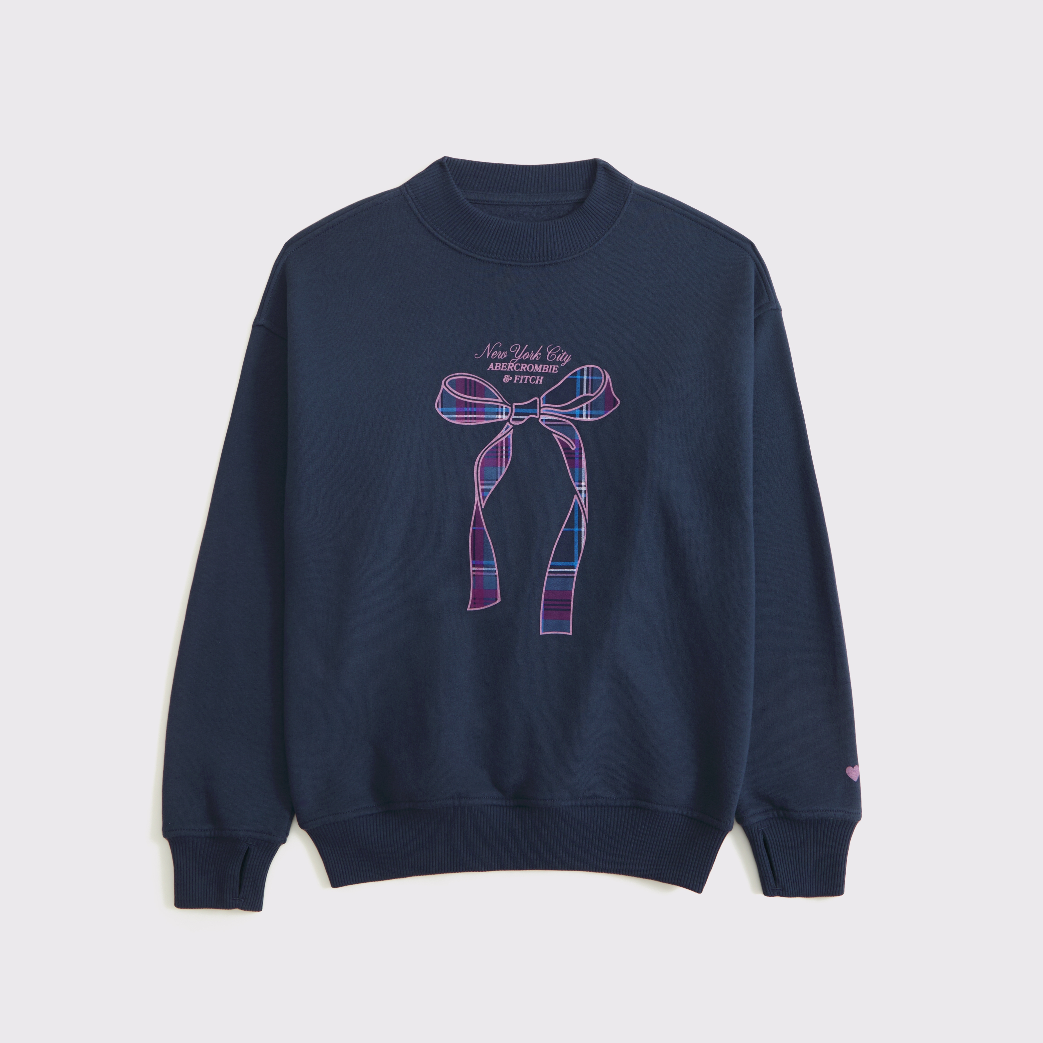 Abercrombie & Fitch Kids' Logo Crew Sweatshirt In Blue