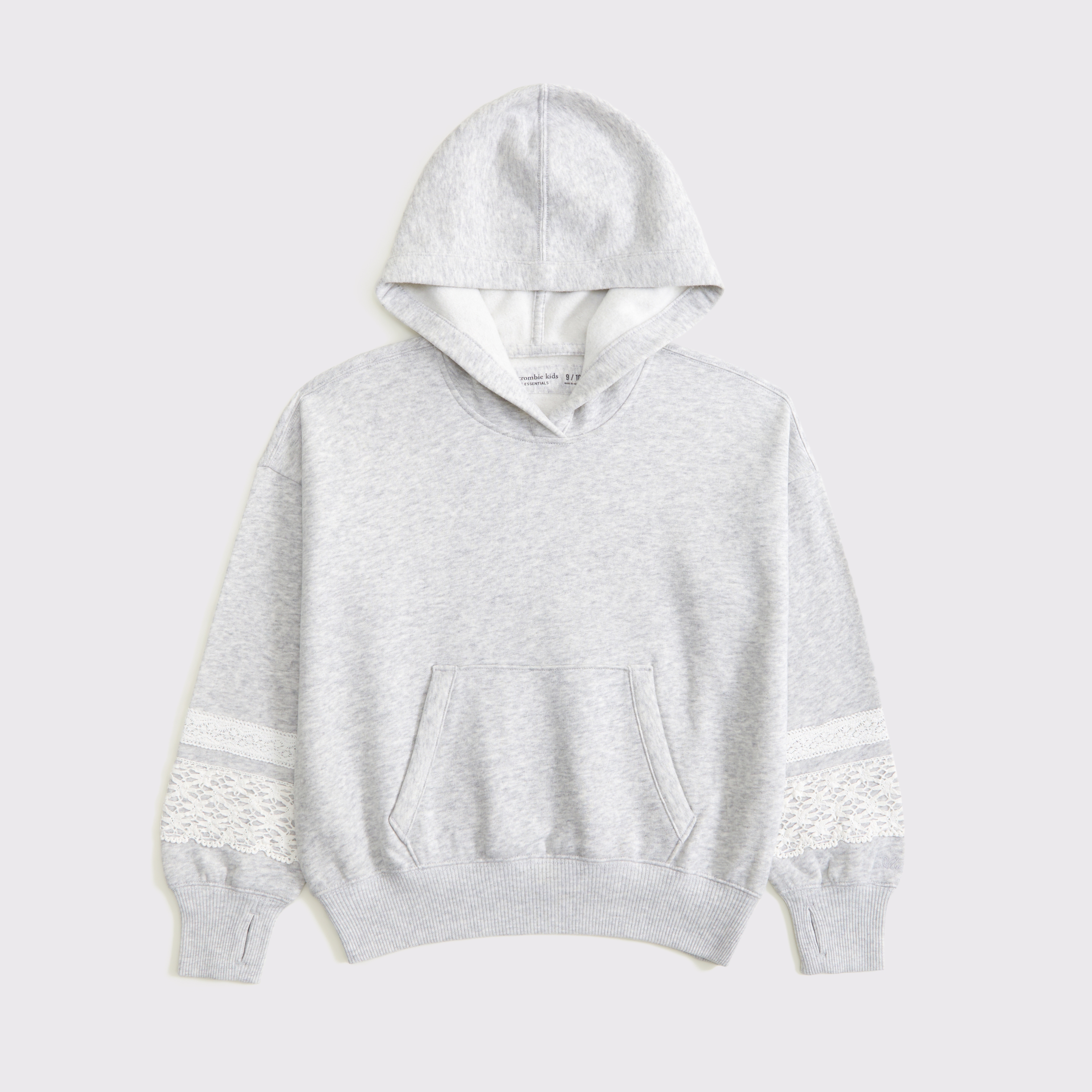 Abercrombie & Fitch Kids' Essential Popover Hoodie In Gray