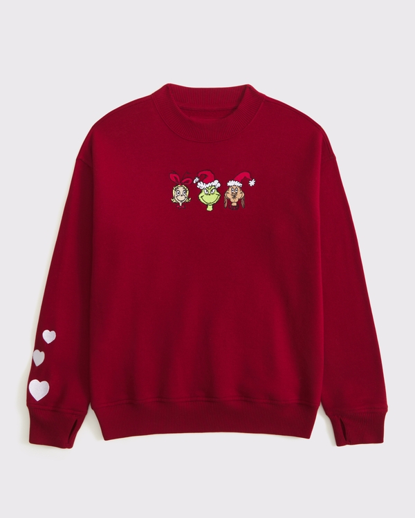 legging-friendly the grinch graphic crew sweatshirt, Rich Ruby view 1