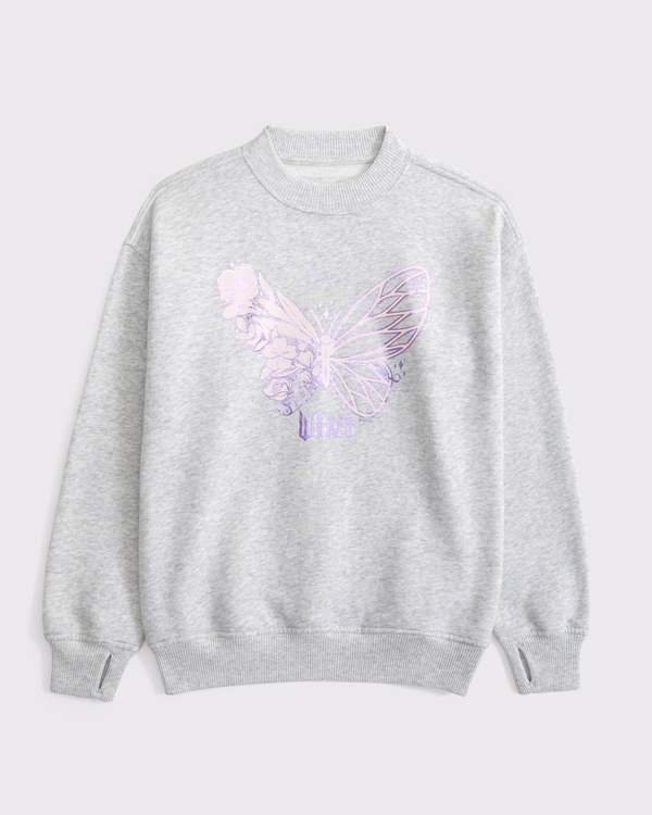 longer-length wicked graphic crew sweatshirt