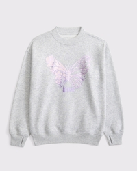 longer-length wicked graphic crew sweatshirt