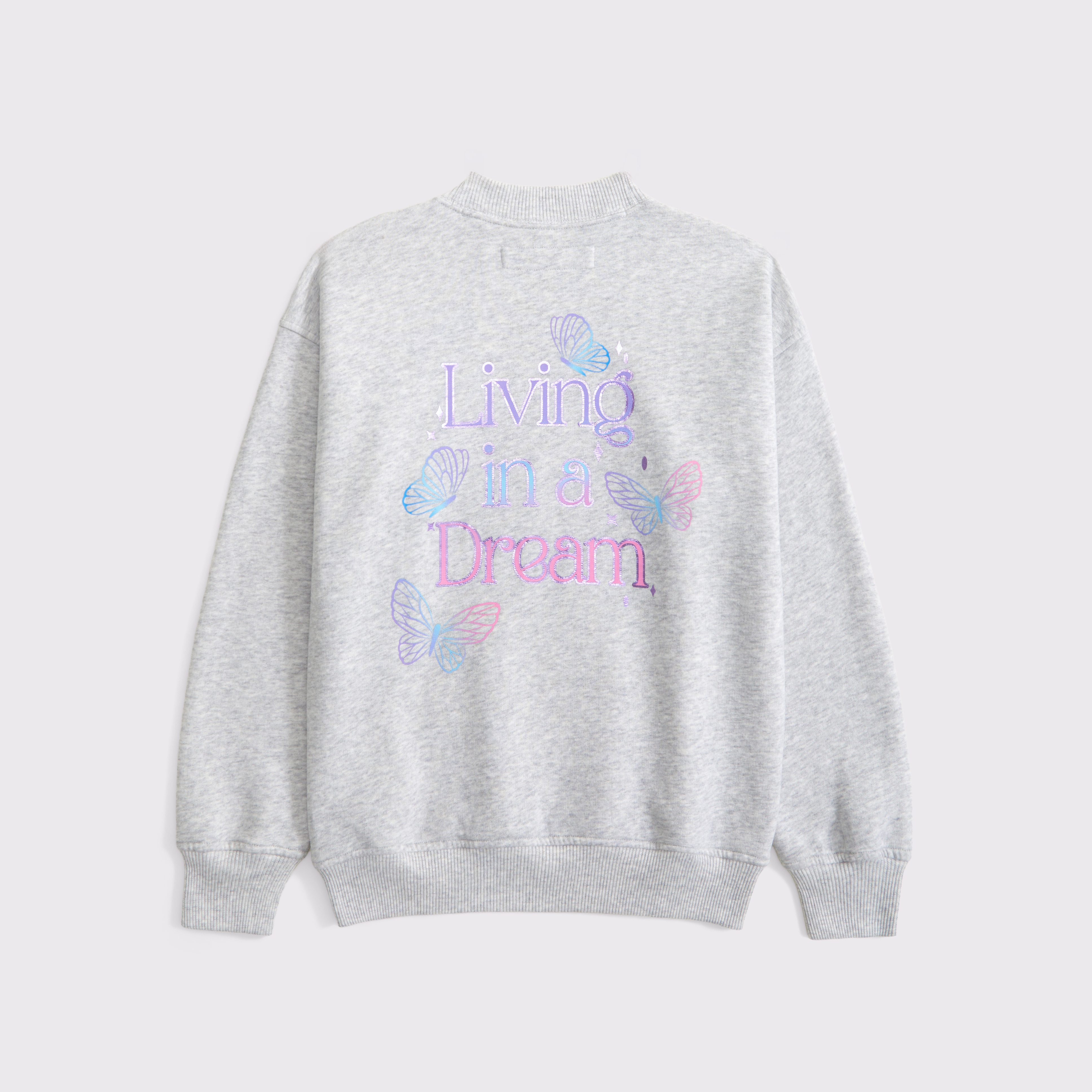 Abercrombie & Fitch Legging-friendly Wicked Graphic Crew Sweatshirt In Gray