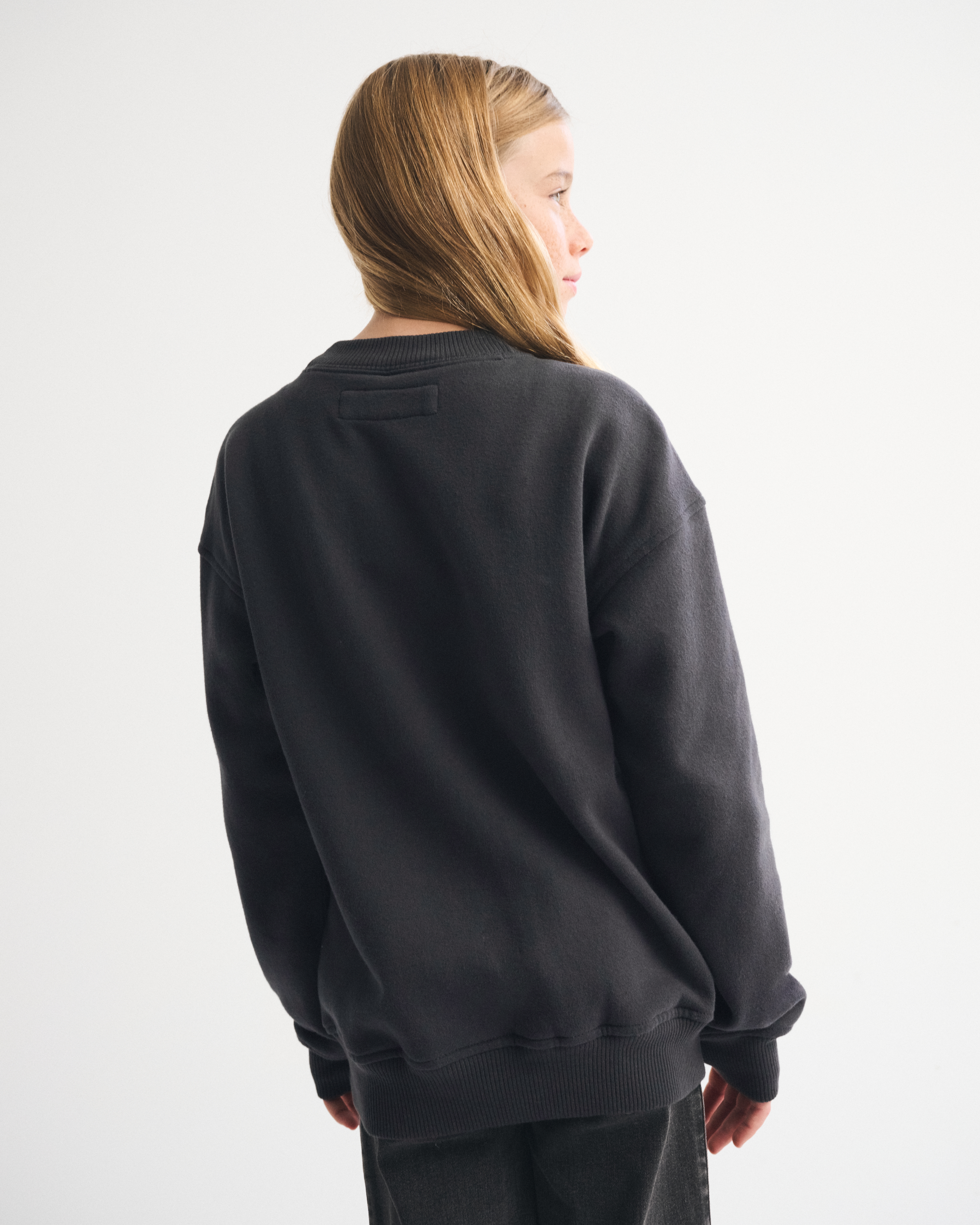 Abercrombie & Fitch Legging-friendly Wicked Graphic Crew Sweatshirt In Black