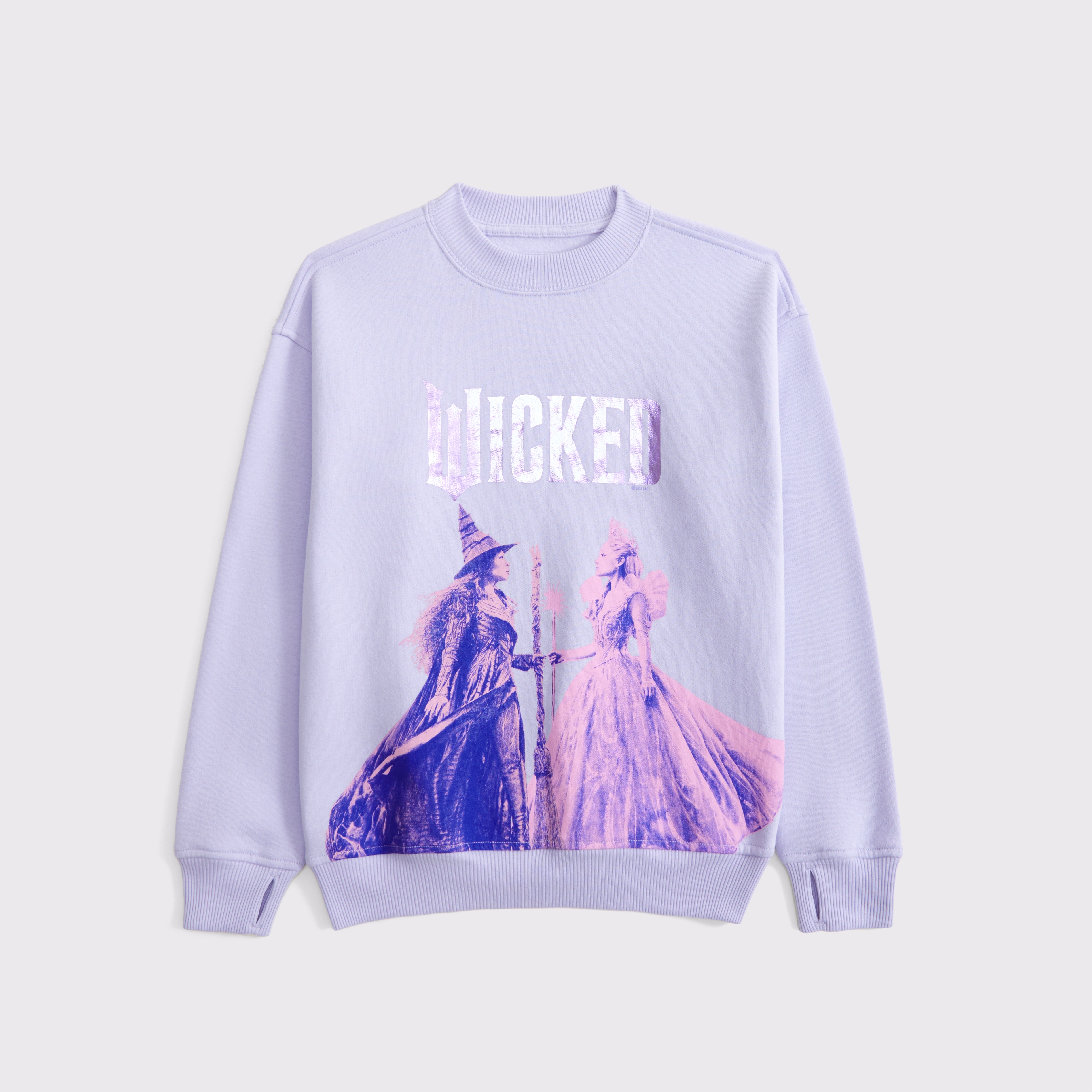 Abercrombie & Fitch Kids' Legging-friendly Wicked Graphic Crew Sweatshirt In Purple