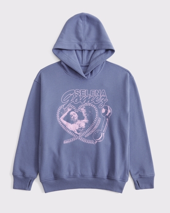 longer-length selena gomez graphic popover hoodie from Abercrombie & Fitch - $16.97
