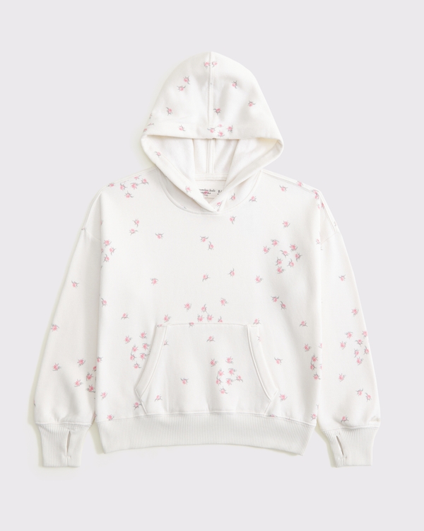 essential popover hoodie, White Floral view 1
