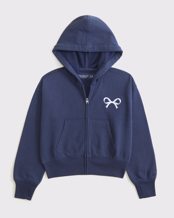 graphic full-zip hoodie, Sapphire view 1