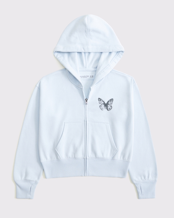 graphic full-zip hoodie, Ballet Blue view 1