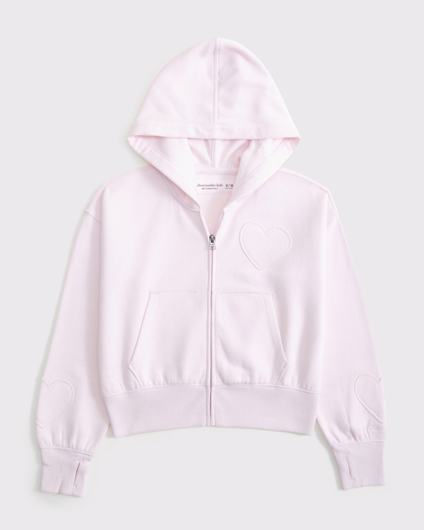 essential full-zip hoodie, Light Pink view 2