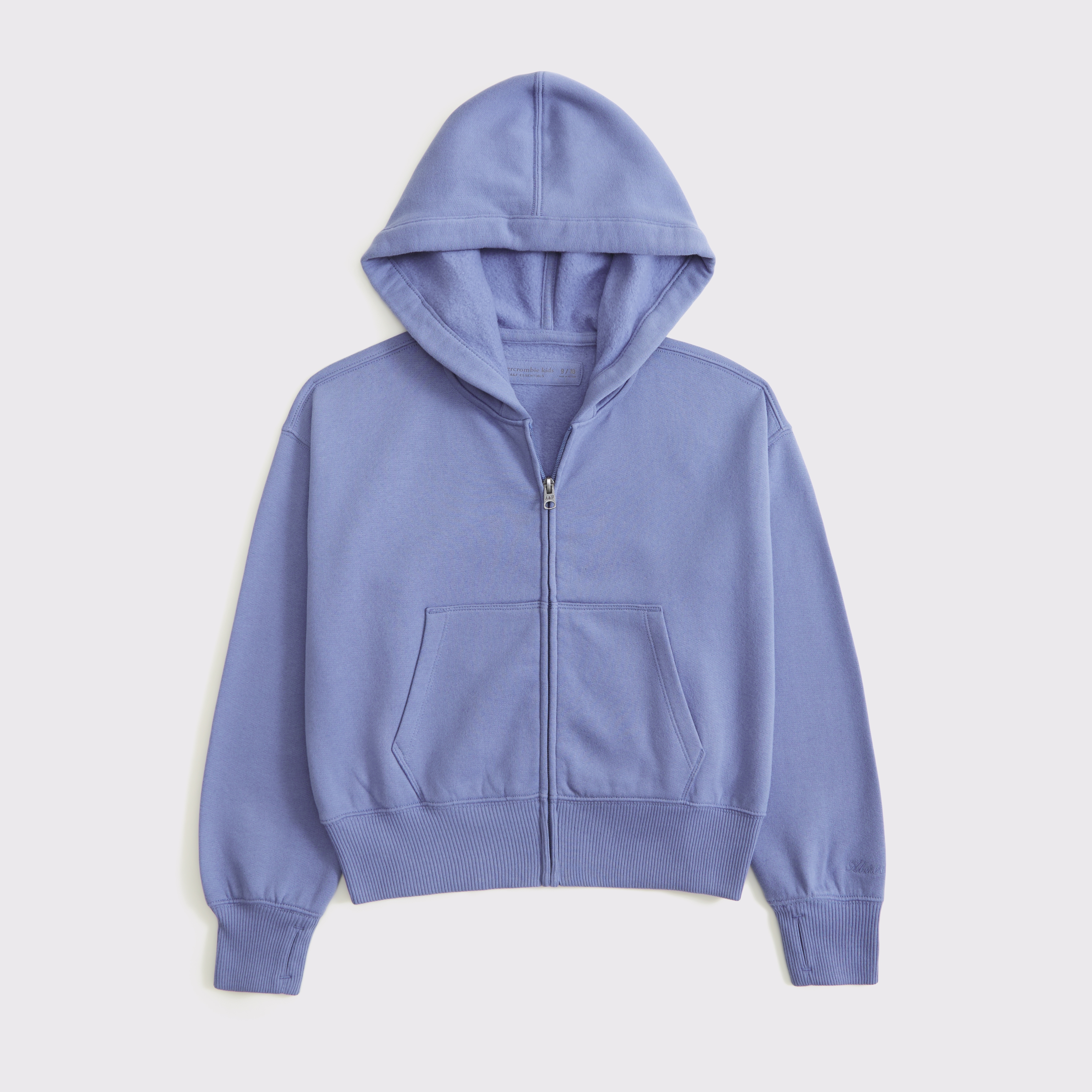Abercrombie & Fitch Kids' Essential Full-zip Hoodie In Blue