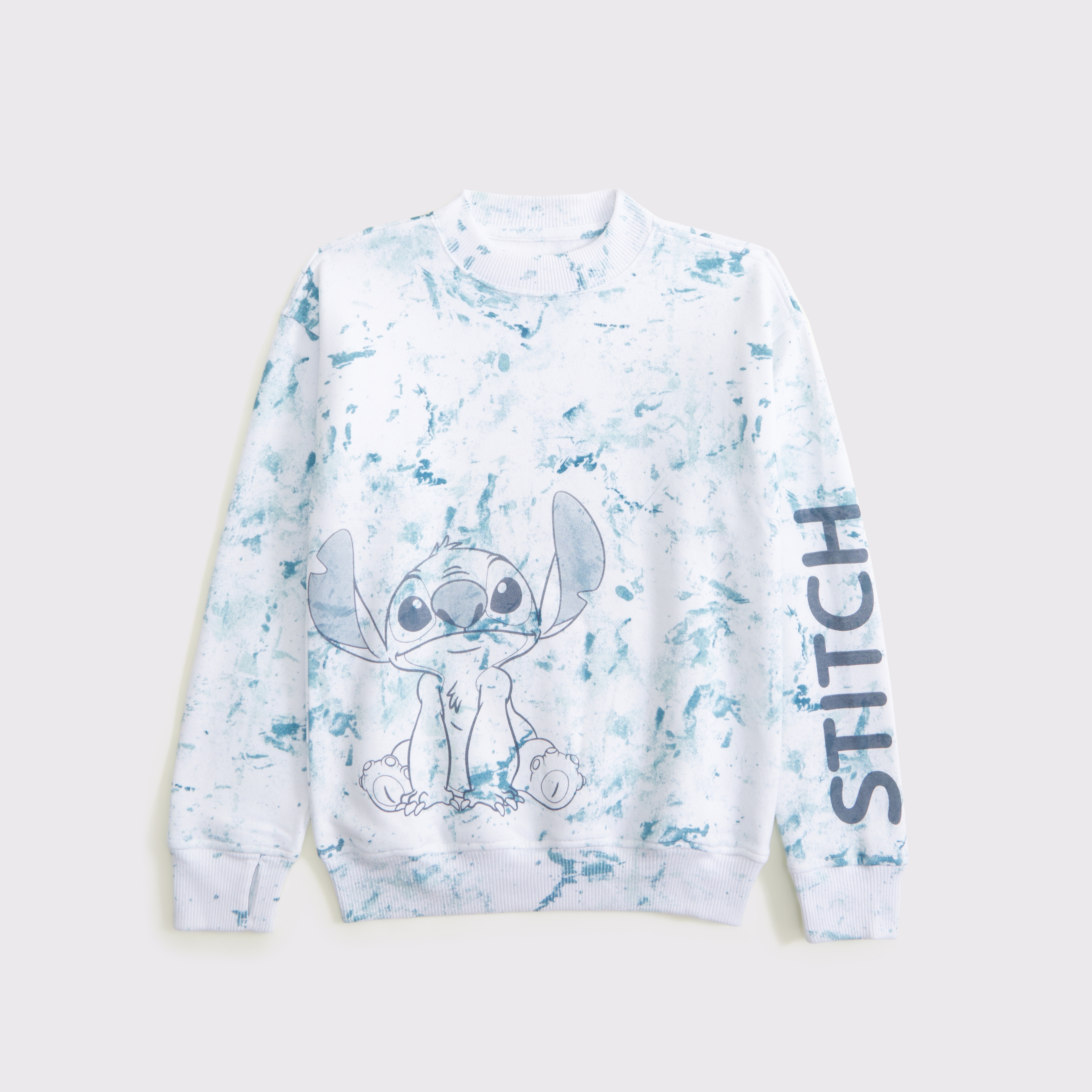 Abercrombie & Fitch Kids' Lilo & Stitch Graphic Crew Sweatshirt In White