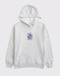 oversized lilo & stitch graphic popover hoodie