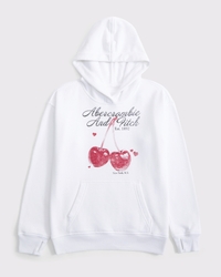 legging-friendly graphic logo popover hoodie