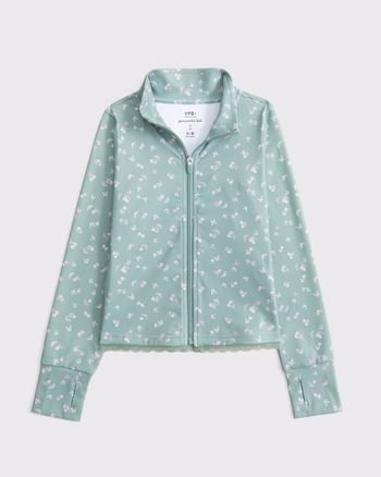 ypb lace-trim mockneck full-zip from Abercrombie & Fitch - $29.99