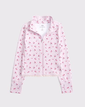 ypb lace-trim mockneck full-zip from Abercrombie & Fitch - $49.95