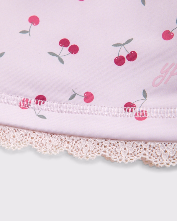 YPB Full-Zip mit Stehkragen und Spitzenbesatz, Hellpink Mit Muster view 2