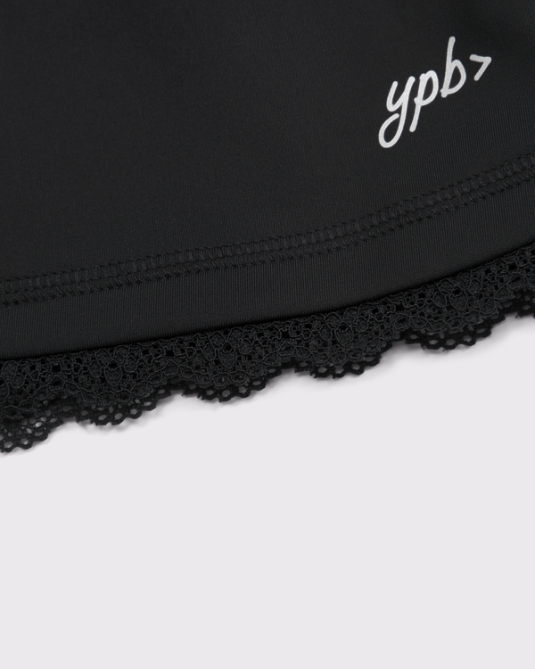 ypb lace-trim mockneck full-zip, Black view 2