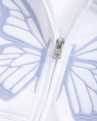 graphic full-zip hoodie