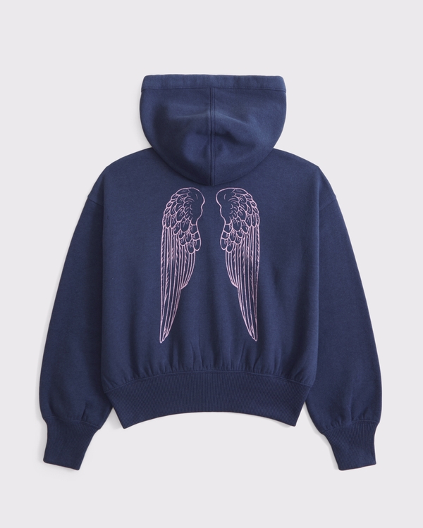 graphic full-zip hoodie, Sapphire view 2