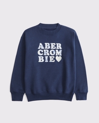 longer-length graphic logo crew sweatshirt