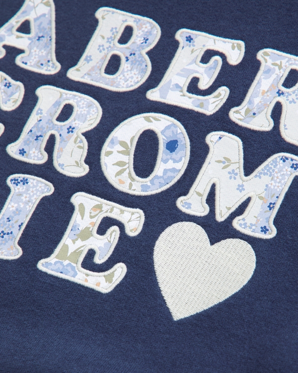 longer-length graphic logo crew sweatshirt, Sapphire view 2