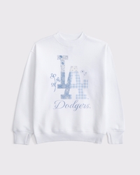 longer-length los angeles dodgers graphic crew sweatshirt