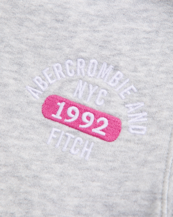 slim logo full-zip hoodie, Light Gray view 2