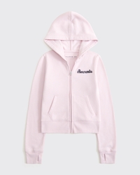 slim logo full-zip hoodie