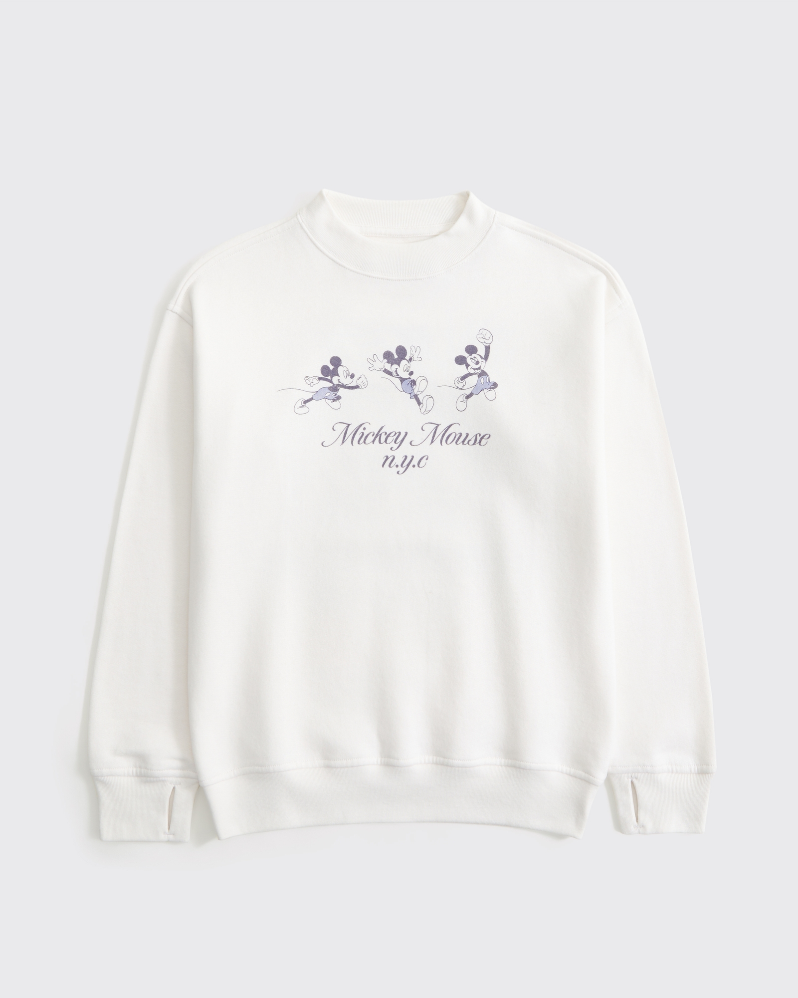 girls longer-length mickey mouse graphic crew sweatshirt | girls
