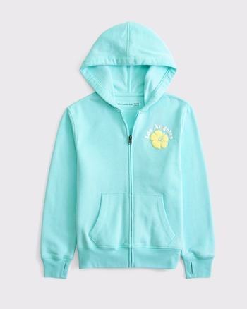 oversized graphic logo full-zip hoodie from Abercrombie & Fitch - $49.95