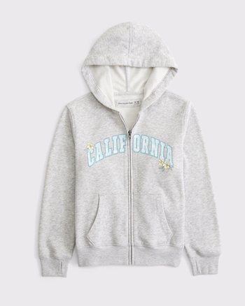 oversized graphic logo full-zip hoodie from Abercrombie & Fitch - $49.95