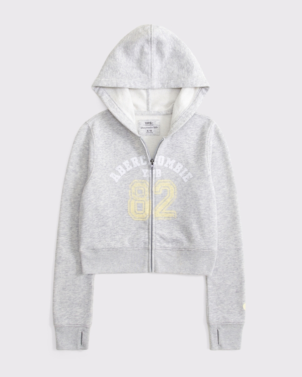 ypb graphic logo full-zip hoodie, Light Gray view 1