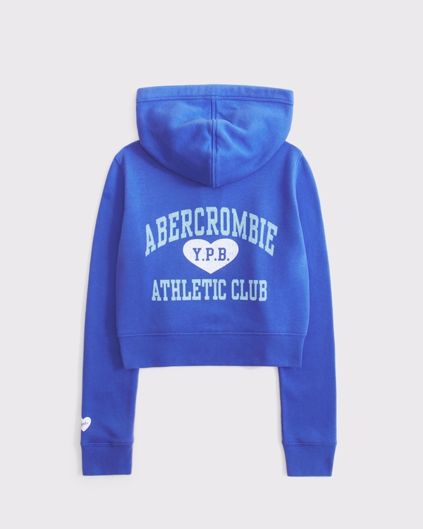 ypb graphic logo full-zip hoodie, Violet Blue view 2